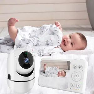 Penjualan laris Monitor bayi nirkabel Alarm suara menunduk bawaan Mode VOX Monitor suhu Monitor bayi kamera PTZ Video Babyfoon