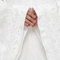 SIPO Vente en gros OEM personnalisé Vêtements de prière Ramadan Ensemble de prière Telekung Malaisie Singapour Broderie en dentelle