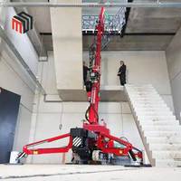 Mini-grue araignée sur chenilles de 1,5 tonne pour espaces confinés avec télécommande sans fil, flèche de déplacement et ventouse de levage