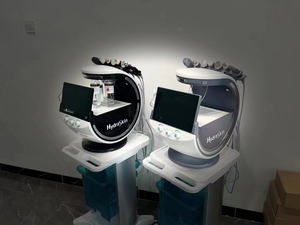 Appareil Facial Portable 7-en-1 à Oxygène, Machine Faciale Intelligente Bleu <span class=keywords><strong>Glace</strong></span>, Microdermabrasion Hydra avec Analyse <span class=keywords><strong>de</strong></span> la Peau 2026 - Product Image 5