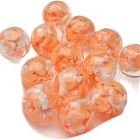 Grosir 100pcs Manik-manik Resin Akrilik Bentuk Hati 16mm untuk Pena Kalung Chunky DIY Pembuatan Perhiasan