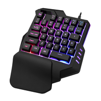 Produk Baru Keyboard Gaming Mekanik Mini RGB Satu Tangan Berkabel USB/PS/2 untuk Pasar Internasional