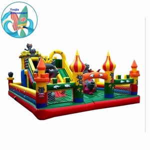 Château gonflable géant en PVC pour l'extérieur, avec toboggan d'escalade, idéal pour les centres commerciaux, les atriums et les parcs <span class=keywords><strong>de</strong></span> trampolines - Product Image 4