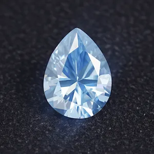 SICGEM Blue VVS Moissanite Loose Stones 1ct Diamond and Emerald Gemstone Available in round Oval Cushion Pear Shapes