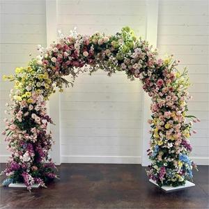 Collection <span class=keywords><strong>de</strong></span> jardin <span class=keywords><strong>de</strong></span> style floral haut <span class=keywords><strong>de</strong></span> gamme courbé luxuriant verdure artificielle ivoire blanc fleurs arc être utilisé toile <span class=keywords><strong>de</strong></span> fond <span class=keywords><strong>de</strong></span> mariage - Product Image 5