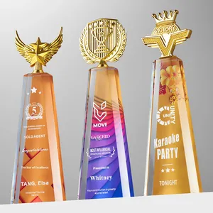Nouveau Or Argent Bronze Écologique UV Imprimé Poli Trophées Personnalisé Vente Compétitions Jeux <span class=keywords><strong>De</strong></span> Sport Récompenses <span class=keywords><strong>Chant</strong></span> - Product Image 4
