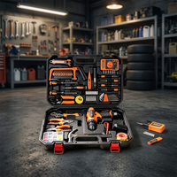 Vente en gros usine : Kit perceuse sans fil 128 pièces avec batterie au lithium, clé hexagonale, outils en acier inoxydable pour réparation mécanique automobile et bricolage domestique