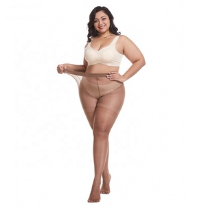 <span class=keywords><strong>Collant</strong></span> trasparenti in Nylon sottile elastico estivo traspirante 15D Plus Size calze da <span class=keywords><strong>donna</strong></span> grasse - Product Image 3