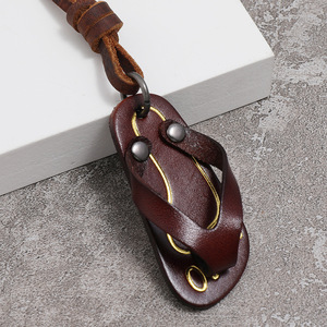 תליון סנדלי נעלי בית לנשים גברים שרשרת שרשרת תכשיטי קיץ למסיבה - Product Image 3