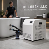 Refroidisseur pour bain de glace et bain froid 1/2 CV, pour sauna extérieur et baril de bain froid, refroidisseur d'eau pour douche