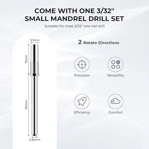 50 Piece Small Sanding Bands <b>Nail</b> Drill Bit, Fine Sanding Bands for <b>Nail</b> Drill with 3.1mm - Product Image 2