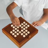 Casse-tête en bois pour adultes, jeu de société familial éducatif à un joueur, solitaire portable, nouveaux jouets en bois PC