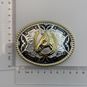 Fibbia per Cintura Personalizzata dalla Fabbrica in Stile Western Cowboy, Fibbia per Cintura in Pelle con Motivo 3D Personalizzabile in Lega Vintage - Product Image 2