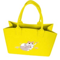 Sacs fourre-tout en feutre personnalisés pour femmes, faible quantité minimale de commande, options de couleurs illimitées, parfaits pour le shopping et les promotions