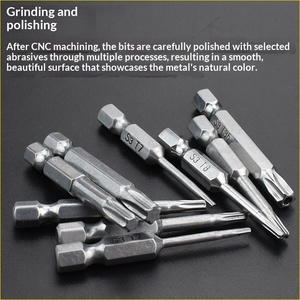 Punta Torx Magnética de 50 mm T5-T40, Acero Aleado S3, Vástago Hexagonal de 1/4, <span class=keywords><strong>Estrella</strong></span> Sólida de <span class=keywords><strong>6</strong></span> <span class=keywords><strong>Puntas</strong></span>, OEM para Atornillador de Impacto - Product Image 4