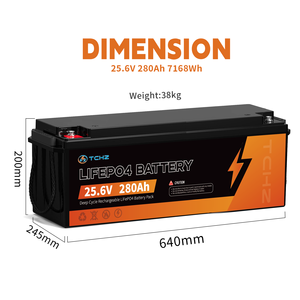 Batterie au lithium 24V 300Ah en gros, 7,68 kWh, 300Ah, 314Ah, batterie solaire au lithium 24V 25,6V - Product Image 6