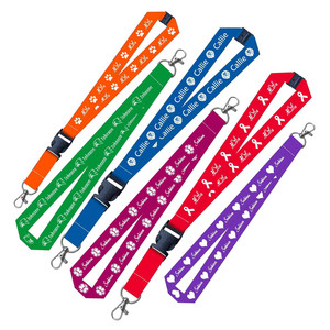 Promotional Lanyards Printed Cheap Lanyard OEM Sublimation Polyester Nylon Lanyard Safety With Logo Custom Print ID Holder&Card
