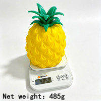 Vente en gros transfrontalière : Jouets de décompression musicaux à pétrir en caoutchouc souple TPR, en forme d'ananas géant, à rebond lent, avec effet de simulation de fruit