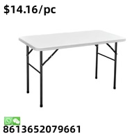 Table pliante rectangulaire d'hôtel de banquet d'hôtel de base en métal de meubles de restaurant