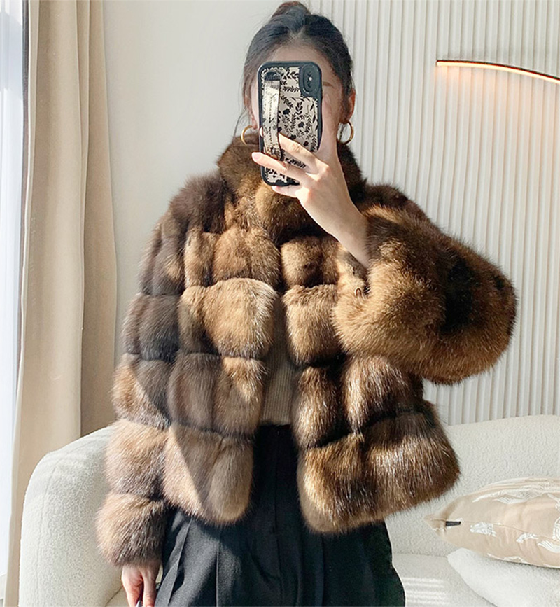 Fur Star ミンク × フォックス ファージャケット 毛皮 サイズ13 Fur Star ミンク × フォックス ファージャケット 毛皮 サイズ13