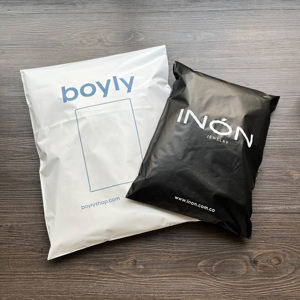 Luxury Matte White Poly Mailer Bags - Custom Printed E-commerce Shipping Envelopes E-commerce with Self Adhesive Seal - Product Image 2