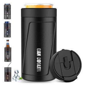 Cho 2025 New Tùy Chỉnh 3-Trong <span class=keywords><strong>1</strong></span> Phổ 12Oz Thép Không Gỉ Mỏng Xách Tay Cắm Trại Có Thể Mát Chủ Cho Bia Lon Cách Nhiệt - Product Image 1