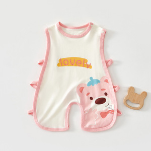Body para bebé, mono sin mangas, ropa de verano unisex de algodón fino para recién nacidos - Product Image 1