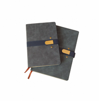 Cahier épais promotionnel A5 cahier à boucle de niveau haut relié en cuir PU