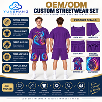 Ensemble deux pièces streetwear d'été pour homme : T-shirt et short respirants en maille, imprimé numérique crânes BMX électrique