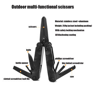 Herramienta de Bolsillo Multifuncional con Navaja, Herramienta Plegable Portátil para Exteriores, Tijeras de Autodefensa de Emergencia, Sierra, Multiherramientas - Product Image 5