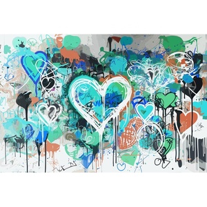 Decorazione a forma <span class=keywords><strong>di</strong></span> <span class=keywords><strong>cuore</strong></span> blu interno parete adesiva 3d carta da parati per soggiorno - Product Image 5