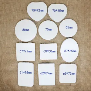Benutzer definiertes Logo All Shape Tragbarer faltbarer kleiner kosmetischer Kosmetik spiegel Heart Square Round Mini Pocket Mirror