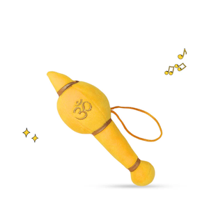 Gada Rattle, jouet doux pour bébé, forme de maillet mythologique, hochet sonore, jouet sensoriel léger pour nourrissons, inspiré du Hinduisme, cadeau pour enfants - Product Image 1