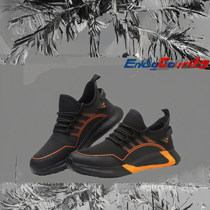 Chaussures de sécurité de travail de haute qualité pour hommes, style sport, bout renforcé, personnalisables, baskets à quatre pointes en acier pour l'extérieur, pour l'été, utilisation en usine - Product Image 2