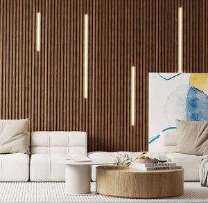 Nuovi Pannelli Acustici 3D in <span class=keywords><strong>Legno</strong></span> Moderno per Hotel e Appartamenti, Alta Densità, Insonorizzazione con Riduzione del Rumore del 80% - Product Image 4