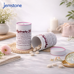 Boîte cylindrique en carton écologique personnalisée pour thé aux herbes et vitamines, emballage alimentaire de qualité alimentaire pour bonbons et biscuits, tubes en papier - Product Image 3