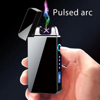 Vente en gros allume-cigare électrique moderne USB avec plaque miroir logo personnalisé utilisation extérieure allumage allume-cigare briquets électroniques