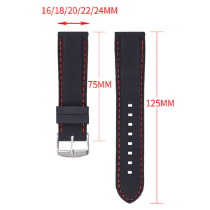 Cinturino in Silicone resistente per <span class=keywords><strong>Samsung</strong></span> <span class=keywords><strong>S3</strong></span> 16/18/20/22/24mm cinturino classico alla moda - Product Image 4