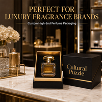 Boîte cadeau de parfum personnalisée en gros, boîte d'emballage de parfum à couvercle articulé, logo personnalisé, taille personnalisée