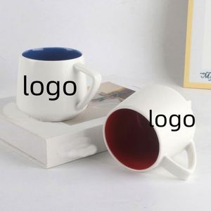 Mug en céramique minimaliste - Tasse à eau de bureau personnalisée avec logo imprimé pour cadeaux d'entreprise d'hôtel et promotion quotidienne - Cadeau léger - Product Image 2