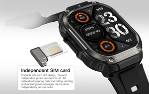 Montre connectée Dm63 Amoled Android 4G 2,13 pouces avec GPS, batterie de 950 mAh, grande batterie, montre connectée 4G, PK S8 Ultra Smart Watch, <span class=keywords><strong>carte</strong></span> <span class=keywords><strong>SIM</strong></span> 4G pour hommes - Product Image 6