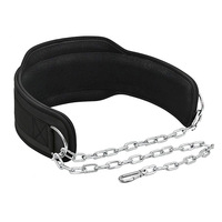 Cinturón de levantamiento de pesas con cadena y soporte lumbar, personalizado con logo, cómodo, para gimnasio, 2026