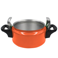 Casserole à pression en aluminium écologique anti-explosion triple 1,5L/2L/3L avec revêtement céramique antiadhésif, compatible gaz et induction