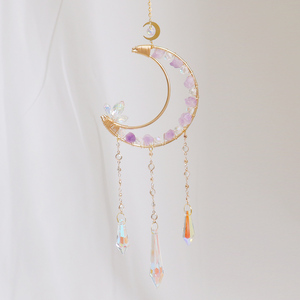 Attrape-soleil en améthyste en gros, attrape-soleil en cristal naturel de haute qualité, décoration suspendue pour la maison - Product Image 5