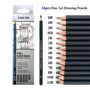 12 pcs专业艺术家素描铅笔套装6h至12B素描铅笔套装 - Product Image 2