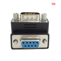 DSUB D-SUB RS232 9Pin mâle à femelle vers le bas à angle droit adaptateur d'extension de 90 degrés pour ordinateur de projecteur d'affichage