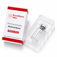 Boîte d'emballage en papier personnalisable pour flacon/bouteille de médicament avec insert en plastique, plateau de 1/2/3/4/5/10 emballages, emballage ODM et OEM