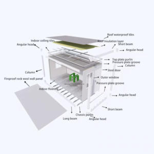 Maison modulaire <span class=keywords><strong>de</strong></span> luxe avec cabine pour bureau à domicile Bon prix Nouveaux matériaux Conteneur d'expédition modifié en acier et panneau sandwich - Product Image 6