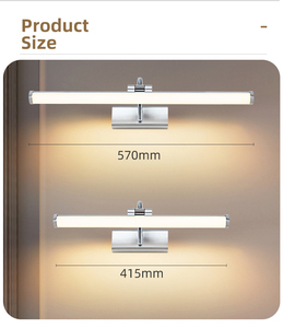 Lampe de chevet réglable pour œuvres d'art, peinture, décoration intérieure, villa, éclairage mural LED pour miroir, éclairage artistique argenté pour photos - Product Image 5