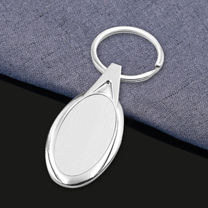 Nhà máy giá rẻ tùy chỉnh trống Dây Móc Khóa thép không gỉ thăng hoa kim loại trống Móc Chìa Khóa trống kim loại <span class=keywords><strong>Keychain</strong></span> - Product Image 2